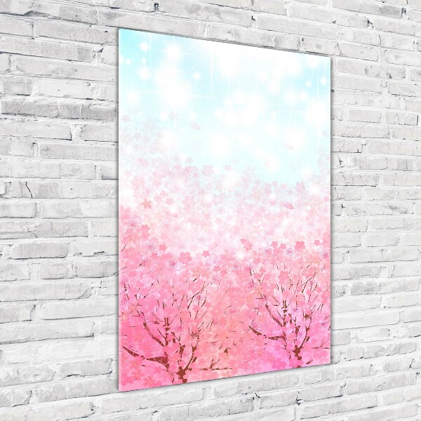 Impresión en metacrilato de alta calidad vertical flores de cerezo