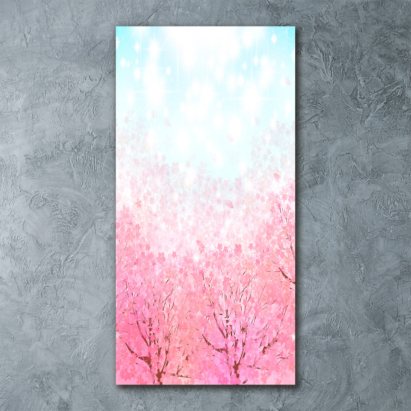 Impresión en metacrilato de alta calidad vertical flores de cerezo