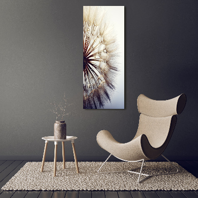 Cuadro decorativo en acrílico brillante vertical Diente de león