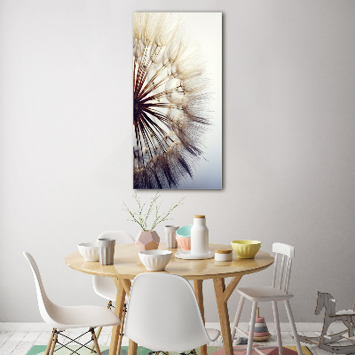 Cuadro decorativo en acrílico brillante vertical Diente de león