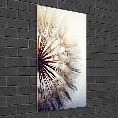 Cuadro decorativo en acrílico brillante vertical Diente de león