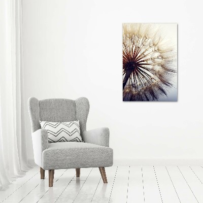 Cuadro decorativo en acrílico brillante vertical Diente de león