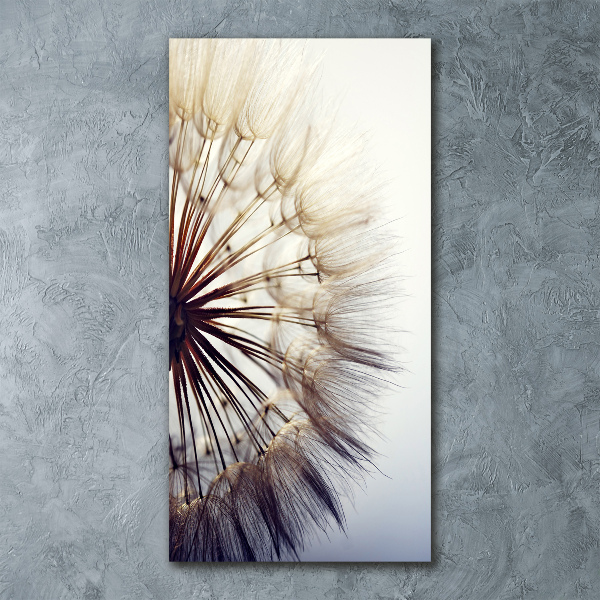 Cuadro decorativo en acrílico brillante vertical Diente de león