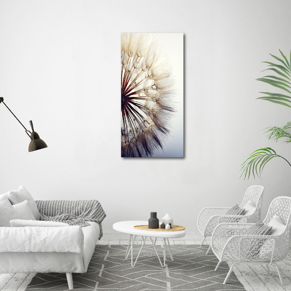 Cuadro decorativo en acrílico brillante vertical Diente de león