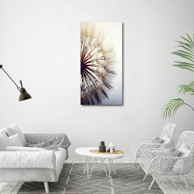Cuadro decorativo en acrílico brillante vertical Diente de león
