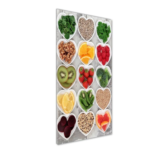 Cuadro de metacrilato vertical Comida saludable