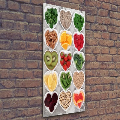 Cuadro de metacrilato vertical Comida saludable