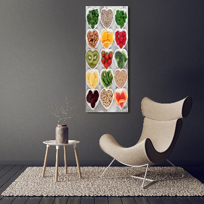 Cuadro de metacrilato vertical Comida saludable