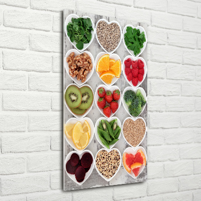 Cuadro de metacrilato vertical Comida saludable