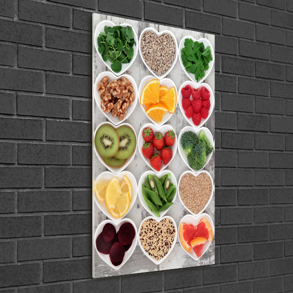 Cuadro de metacrilato vertical Comida saludable