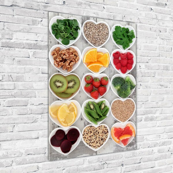 Cuadro de metacrilato vertical Comida saludable