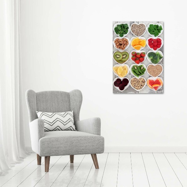 Cuadro de metacrilato vertical Comida saludable