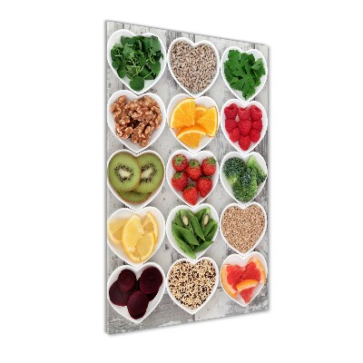 Cuadro de metacrilato vertical Comida saludable