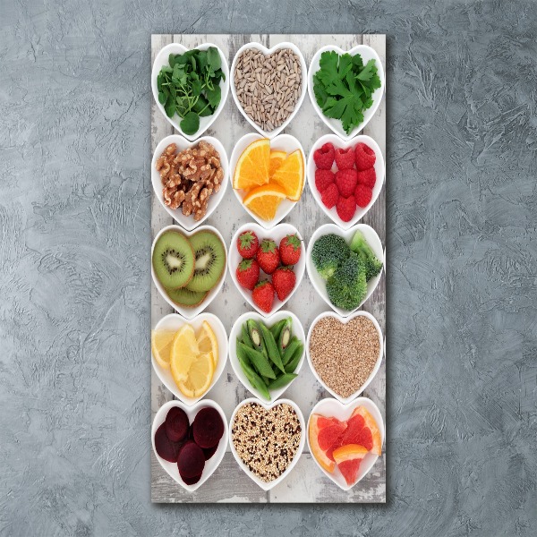 Cuadro de metacrilato vertical Comida saludable