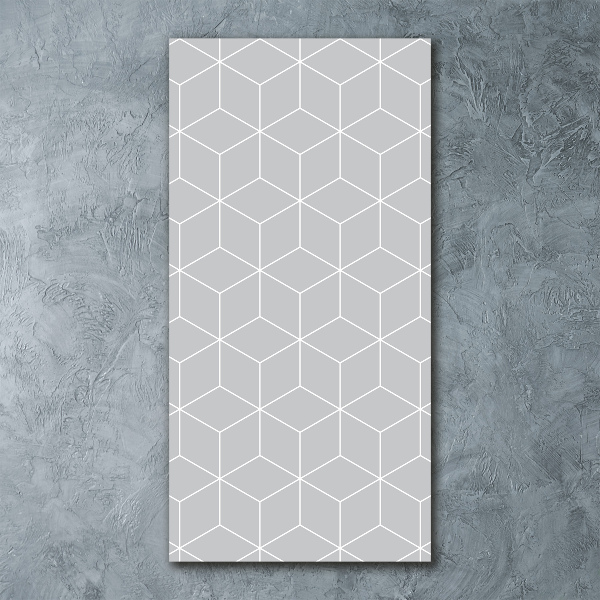 Cuadro de metacrilato moderno efecto cristal vertical Fondo geométrico