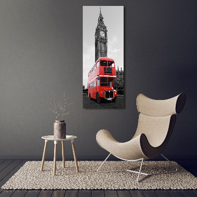 Cuadro de metacrilato moderno efecto cristal vertical autobús de Londres