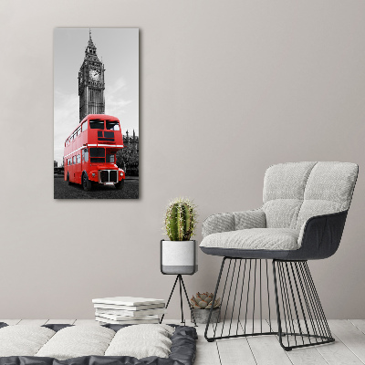 Cuadro de metacrilato moderno efecto cristal vertical autobús de Londres