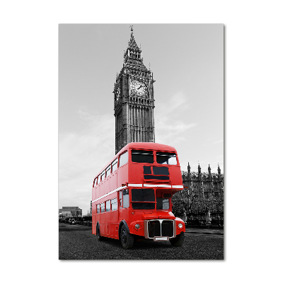 Cuadro de metacrilato moderno efecto cristal vertical autobús de Londres