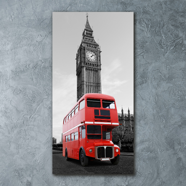 Cuadro de metacrilato moderno efecto cristal vertical autobús de Londres