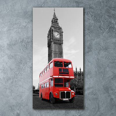 Cuadro de metacrilato moderno efecto cristal vertical autobús de Londres