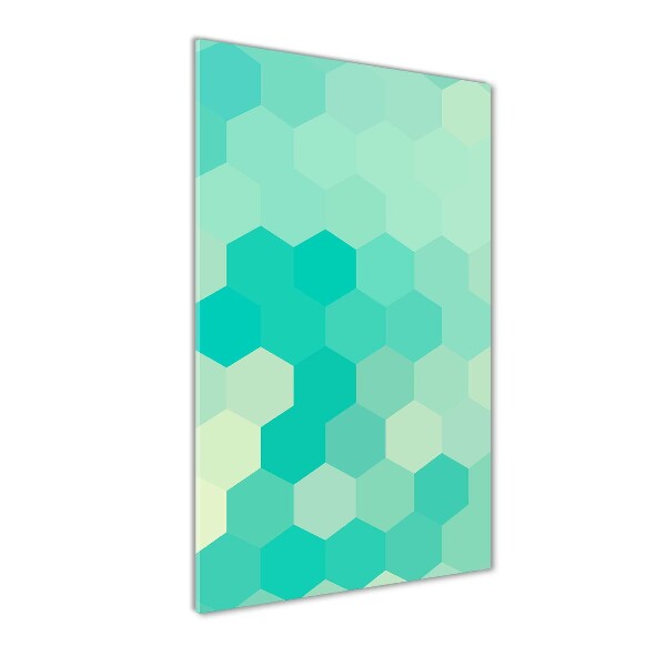 Cuadro decorativo en acrílico brillante vertical Fondo geométrico