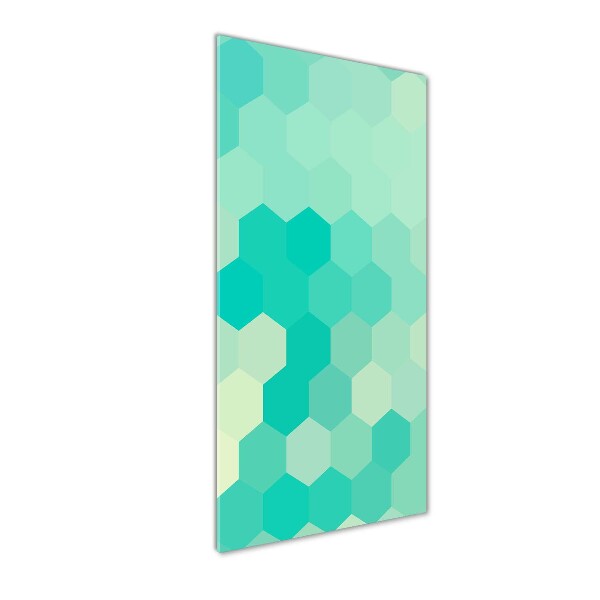 Cuadro decorativo en acrílico brillante vertical Fondo geométrico