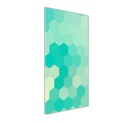 Cuadro decorativo en acrílico brillante vertical Fondo geométrico