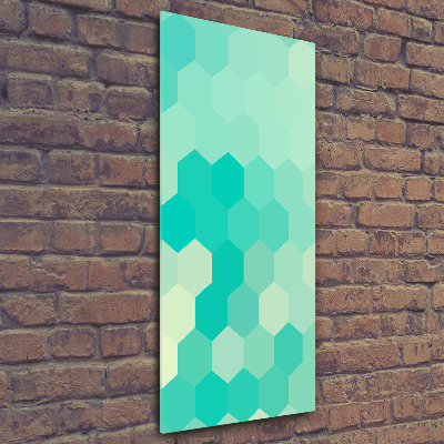 Cuadro decorativo en acrílico brillante vertical Fondo geométrico
