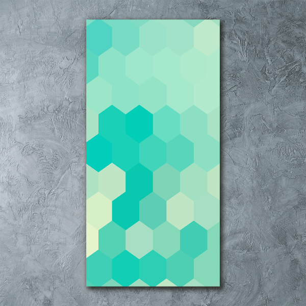 Cuadro decorativo en acrílico brillante vertical Fondo geométrico