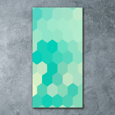 Cuadro decorativo en acrílico brillante vertical Fondo geométrico
