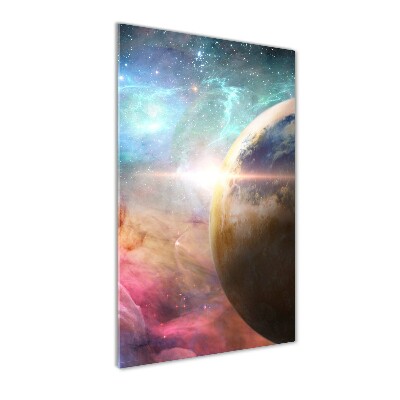 Cuadro decorativo en acrílico brillante vertical Galaxia
