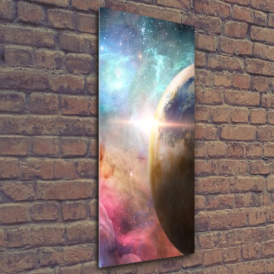 Cuadro decorativo en acrílico brillante vertical Galaxia