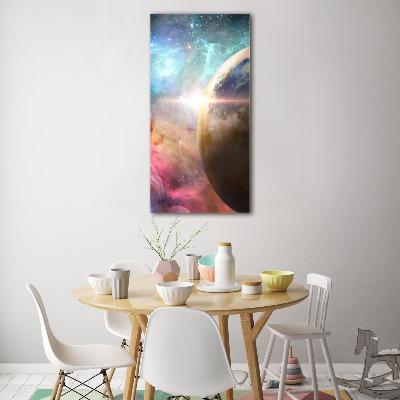 Cuadro decorativo en acrílico brillante vertical Galaxia