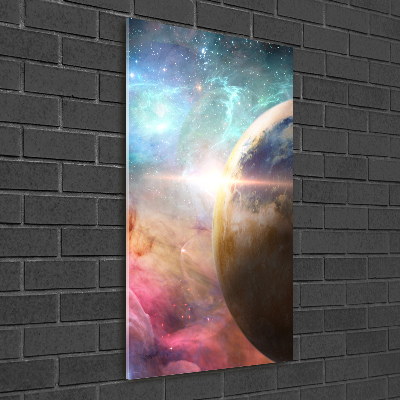 Cuadro decorativo en acrílico brillante vertical Galaxia