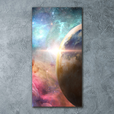 Cuadro decorativo en acrílico brillante vertical Galaxia