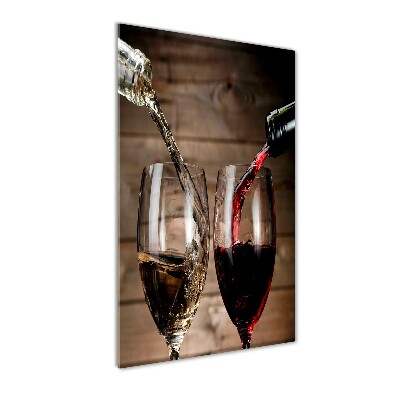 Cuadro de metacrilato vertical Vino en copas