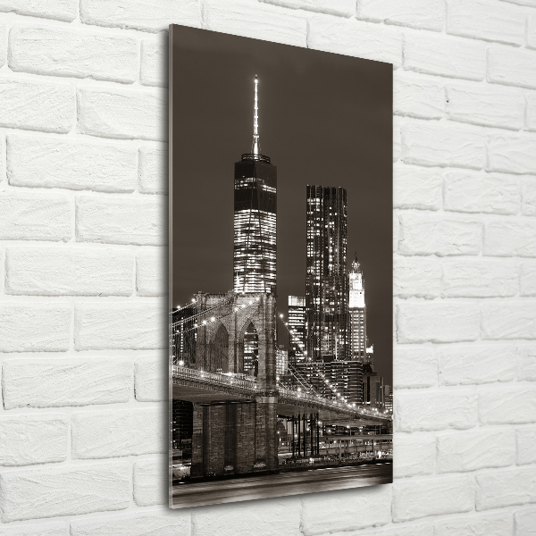 Impresión en metacrilato de alta calidad vertical Manhattan Nueva York