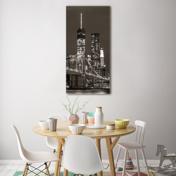Impresión en metacrilato de alta calidad vertical Manhattan Nueva York