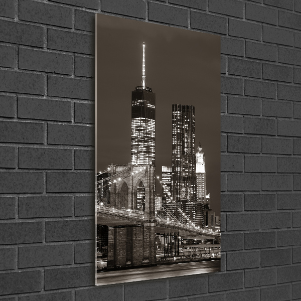 Impresión en metacrilato de alta calidad vertical Manhattan Nueva York