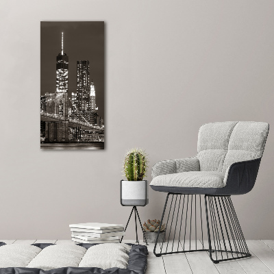Impresión en metacrilato de alta calidad vertical Manhattan Nueva York