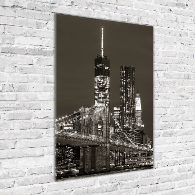 Impresión en metacrilato de alta calidad vertical Manhattan Nueva York
