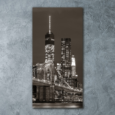 Impresión en metacrilato de alta calidad vertical Manhattan Nueva York
