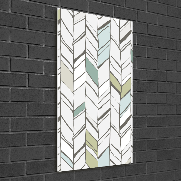 Cuadro de metacrilato moderno efecto cristal vertical Patrón de espiga