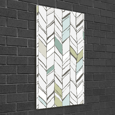 Cuadro de metacrilato moderno efecto cristal vertical Patrón de espiga