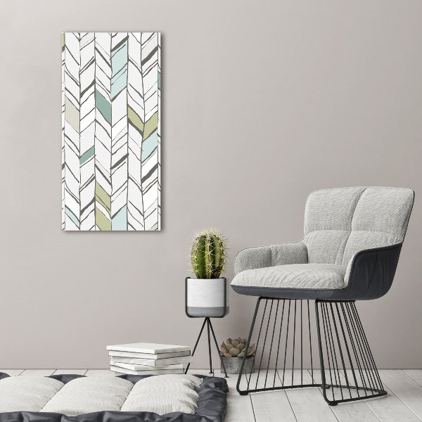 Cuadro de metacrilato moderno efecto cristal vertical Patrón de espiga