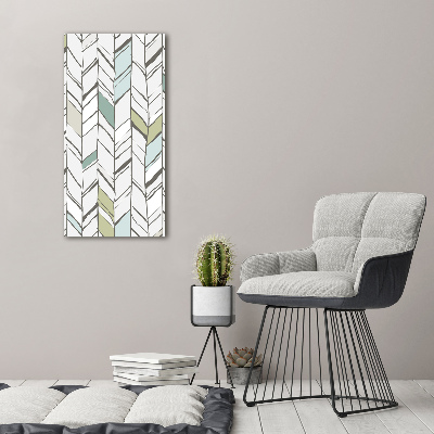 Cuadro de metacrilato moderno efecto cristal vertical Patrón de espiga