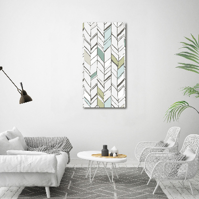 Cuadro de metacrilato moderno efecto cristal vertical Patrón de espiga