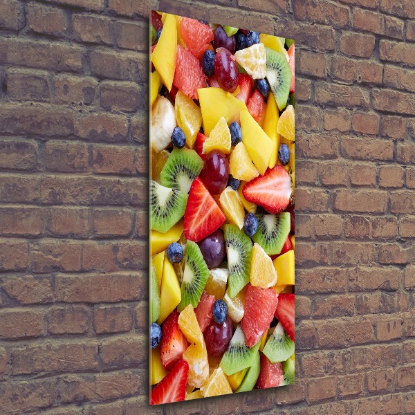 Cuadro decorativo en acrílico brillante vertical Fruta en rodajas