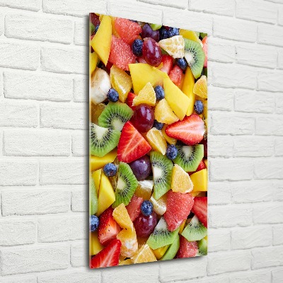 Cuadro decorativo en acrílico brillante vertical Fruta en rodajas