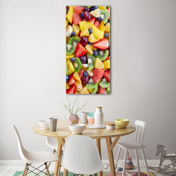 Cuadro decorativo en acrílico brillante vertical Fruta en rodajas